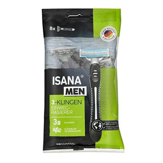 Isana Men 3 Blade Disposable Razor for Men - Triple Blade Shaving Razor with Aloe Vera & Vitamin E - Comfortable & Safe Shaving Solution Isana Men 3 Blade Razor - Comfortable Men's Shaving Solution Disposable Razor, Men's Shaving, Triple Blade Razor, Seramic Coated Razor Blades, Aloe Vera Shaving Razor, Men's Grooming, Shaving Essentials, Comfortable Shaving, Safe Shaving, Men's Personal Care