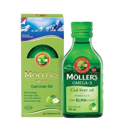 Farmavita Möller's Omega-3 Fish Oil Natural Apple Flavor 150 ml