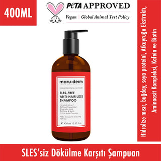 Maruderm Anti Hair Loss Shampoo: Sulfate-Free Formula for Hair Growth, Thinning Hair, and Strengthening with Biotin and Caffeine - 400ml Maruderm Anti Hair Loss Shampoo | Sulfate-Free for Thicker Hair hair loss shampoo, anti hair loss shampoo, sulfate-free shampoo, shampoo for hair growth, biotin shampoo, caffeine shampoo, shampoo for thinning hair, hair strengthening shampoo, natural hair loss treatment, shampoo with horsetail extract, hair loss, thinning hair, hair growth, biotin, caffeine, horsetail extr