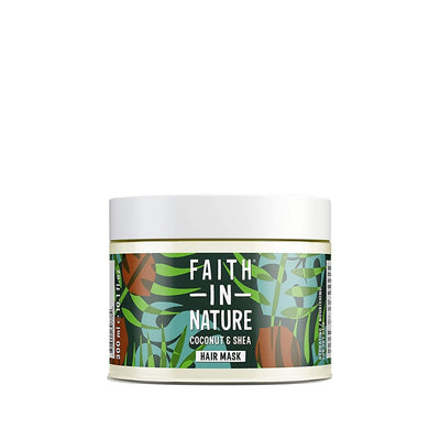 Faith In Nature Coconut & Shea Butter Moisturizing Hair Care Mask - Nourishing Treatment for Dry Hair, 300ml