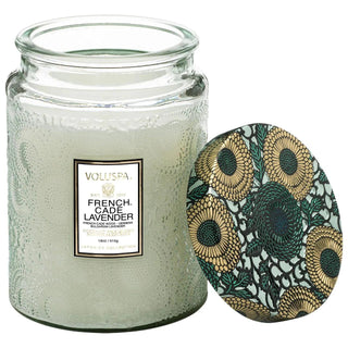 Voluspa French Cade & Lavender Glass Jar Candle - Long-Lasting Coconut Wax Candle with Natural Fragrance Voluspa French Cade & Lavender Candle - Long Lasting & Eco Friendly Glass Jar Candle, French Cade & Lavender, Voluspa Candle, Coconut Wax Candle, Long-Lasting Candle, Natural Fragrance, Home Decor, Relaxation, Calming Ambiance, Eco-Friendly, Natural Products, Gift Ideas