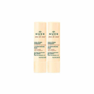 Nuxe Reve de Miel: Intense Lip Care Set - Moisturizing Lip Balm Sticks for Dry, Chapped Lips | Natural Honey & Shea Butter Formula (2x4g) Nuxe Reve de Miel Lip Balm: Dry Lip Treatment - Natural & Moisturizing lip balm, moisturizing lip stick, dry lips treatment, chapped lips repair, natural lip care, honey lip balm, shea butter lip balm, lip moisturizing stick set, best lip balm for dry lips, Nuxe Reve de Miel, lip care, lip treatment, dry lips, chapped lips, natural skincare, honey, shea butter, vitamin E,