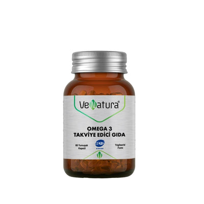 VeNatura Omega 3 Dietary Supplement - 60 Soft Capsules for Heart Health & Cognitive Support