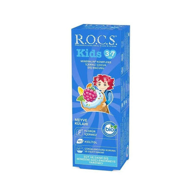 ROCS Kids Toothpaste Fruit Flavored for Children Aged 3-7 Years - Natural, Safe & Enjoyable Oral Care