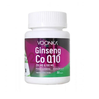 Voonka Ginseng & Coenzyme Q10 Dietary Supplement - 30 Capsules for Energy & Antioxidant Support Voonka Ginseng & CoQ10 Supplement - Energy & Antioxidant Support Ginseng supplement, Coenzyme Q10 supplement, Dietary Supplement, Health and wellness products, Antioxidant supplement, Energy support, Heart health, Natural supplements, Capsule form, Voonka