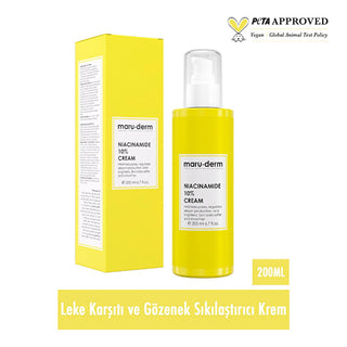 Maruderm Niacinamide 10% Face Cream: Pore Minimizing, Sebum Control, Brightening, Hyaluronic Acid - Paraben & Fragrance Free Maruderm Niacinamide Cream: Pore Minimizer & Brightening niacinamide cream, pore minimizing cream, sebum control cream, hyaluronic acid cream, paraben free face cream, fragrance free face cream, skin brightening cream, face cream for oily skin, niacinamide serum, skin texture improvement, Niacinamide Face Cream, oily skin, enlarged pores, combination skin, improve skin texture, improv