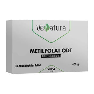 VeNatura Vegan Folate Supplement - 400 mcg Metilfolate Orally Disintegrating Tablets (30 Count) VeNatura Folate Supplement - 400 mcg Metilfolate ODT Vegan dietary supplement, Folate supplement, Orally disintegrating tablets, Gluten-free supplement, Metilfolat dietary supplement, Health-conscious, Vegan-friendly, Dietary supplement, Folate, Vitamin B9, Quatrefolic, Clean supplement