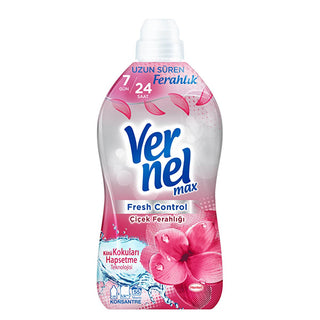 vernel-max-fresh-control-laundry-softener-bottle, floral-freshness-laundry-softener Vernel Max Fresh Control - Concentrated Laundry Softener with Floral Freshness - 1320 ml Vernel Max Fresh Control - Long-Lasting Floral Freshness vernel, laundry-softener, flower-freshness, concentrated-softener, odor-protection, long-lasting-fragrance, fabric-care, washing, softener, ai-generated