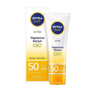 Nivea Anti-Aging Face Sunscreen SPF50 - Nivea Sun Ya_lanma Kar_õtõ YŸz GŸne_ Kremi SPF50 50 ml