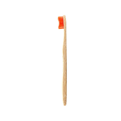 Humble Brush Soft Manual Toothbrush for Adults - Gentle Oral Care, Red