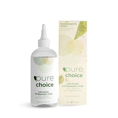 Pure Choice Skin Brightening Toner - Dark Spot Remover, Glycolic Acid, Hyperpigmentation Treatment, Even Skin Tone