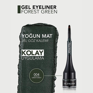 Flormar Gel Eyeliner - High-Pigment, Matte Finish, Coconut Oil Infused - Green, Blue, Brown, Black Flormar Gel Eyeliner - High-Pigment & Matte Finish Gel Eyeliner, Flormar Gel Eyeliner, Green Eyeliner, Matte Finish Eyeliner, Coconut Oil Eyeliner, Eye Makeup, Dramatic Eye Looks, Beauty Essentials, Cosmetics, Makeup Products, Long-Lasting Eyeliner, High-Pigment Eyeliner