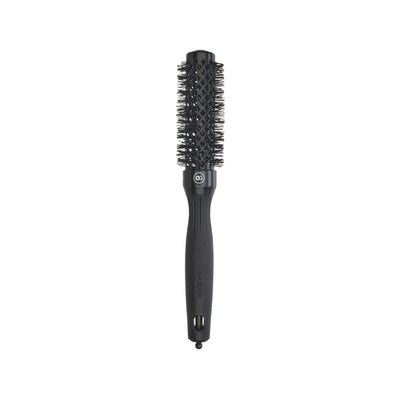 Olivia Garden Expert Blowout Shine Black Hair Brush 25mm - Professional Blowout Brush for Smooth & Shiny Hair