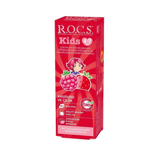ROCS Kids Toothpaste Raspberry Strawberry Flavor for Children Aged 4-7 Years - Natural Ingredients, Fluoride Protection ROCS Kids Toothpaste - Natural & Fluoride Protection for Children children's toothpaste, kids oral care, natural toothpaste, fluoride toothpaste for kids, organic children's dental care, toothpaste for children aged 4-7, raspberry flavor toothpaste, strawberry flavor toothpaste, gentle toothpaste, low abrasive toothpaste