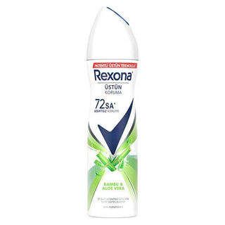 Rexona Bamboo & Aloe Vera Deodorant Spray for Women - 72h Protection, Natural Scent, Antiperspirant Rexona Bamboo & Aloe Vera Deodorant - 72h Protection Rexona Deodorant, Bamboo and Aloe Vera Deodorant, 72-hour deodorant protection, Natural scent deodorant, Antiperspirant spray for women, Women's personal care, Long-lasting deodorant, Natural ingredients, Bamboo extract, Aloe vera, Sunflower seed oil, Freshness, Confidence, Active lifestyle, Women's health