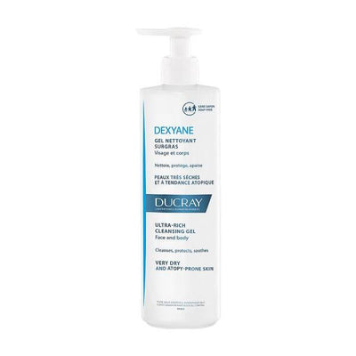 Ducray Dexyane Cleansing Gel: Gentle, Hypoallergenic Cleanser for Very Dry & Sensitive Skin - Paraben & Fragrance-Free, 