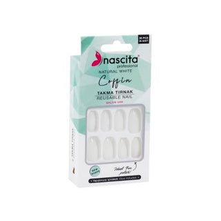 nascita coffin nails 36 pack natural white, nascita coffin nails displayed on a flat surface, nascita coffin nails application instructions Nascita Coffin Nails - 36 Pack Natural White | Style 143 Nascita Coffin Nails - 36 Pack Natural White nascita, coffin-nails, fake-nails, nail-art, beauty, nail-enthusiasts, 36-pack, natural-white, ai-generated, nail-care