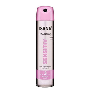 Isana Sensitive Hair Spray with Argan Oil - 250ml, Long-Lasting Hold, Non-Greasy, Nourishing Hair Care Isana Sensitive Hair Spray - Long Lasting Hold & Nourishing Hair spray, Sensitive hair care, Argan oil hair products, Long-lasting hair hold, Non-greasy styling products, Hair care, Styling products, Nourishing hair spray, 250ml, Daily styling, Special occasion hair products, Active lifestyle hair care