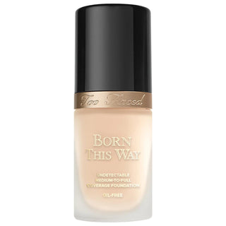 Too Faced Born This Way Natural Finish Longwear Liquid Foundation - Oil-Free, Vegan, Gluten-Free, and Cruelty-Free Too Faced Born This Way Foundation - Oil-Free & Long-Lasting liquid foundation, natural finish foundation, longwear foundation, oil-free foundation, non-comedogenic foundation, vegan cosmetics, gluten-free cosmetics, cruelty-free cosmetics, Too Faced, makeup, face makeup, foundation makeup, sensitive skin, natural look, long-lasting makeup, hydrating foundation