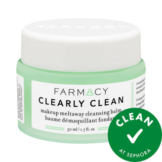 Farmacy Mini Clearly Clean Makeup Removing Cleansing Balm - Fragrance-Free, Vegan Skincare for Sensitive Skin Farmacy Mini Clearly Clean Cleansing Balm - Gentle Makeup Removal makeup removing cleansing balm,fragrance-free skincare,vegan skincare products,sensitive skin care,gluten-free cosmetics,mini size,skincare,cleansing balm,cruelty-free,recyclable packaging,sustainable skincare,eco-friendly cosmetics,gentle skincare,non-irritating skincare,makeup remover,SPF removal,dirt removal,cleanse,skincare routin