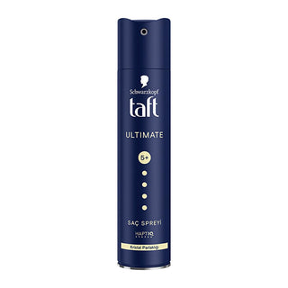 Taft Strong Hold Hair Spray 250ml - 48 Hour Hold, High Shine, Liquid Crystal Effect
