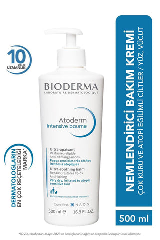 Bioderma Atoderm Intensive Soothing Balm - 500ml - Dry & Atopic Skin Relief, Fragrance-Free Moisturizer, Skin Barrier Therapy Bioderma Atoderm Balm: Soothing Relief for Dry, Sensitive Skin Bioderma Atoderm balm, soothing balm for dry skin, atopic dermatitis balm, fragrance-free moisturizer, balm for sensitive skin, baby eczema cream, dry skin relief, Skin Barrier Therapy, intensive moisturizing balm, eczema relief balm, dry skin, atopic skin, sensitive skin, baby skin care, children skin care, adult skin ca