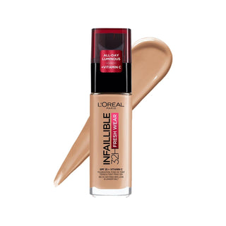 Loreal Paris Infaillible 32H Fresh Wear Foundation - Long Lasting, Vitamin C, 220 Sand Loreal Paris Infaillible 32H Fresh Wear Foundation - Long Lasting Loreal Paris Foundation, Infaillible 32H Fresh Wear, Vitamin C Foundation, Long Lasting Makeup, Foundation Shade 220 Sand, Makeup for Long Lasting Coverage, Skincare Infused Cosmetics, Natural Finish Foundation, Antioxidant Makeup, Busy Professionals, Everyday Makeup, Confidence Boosting Makeup