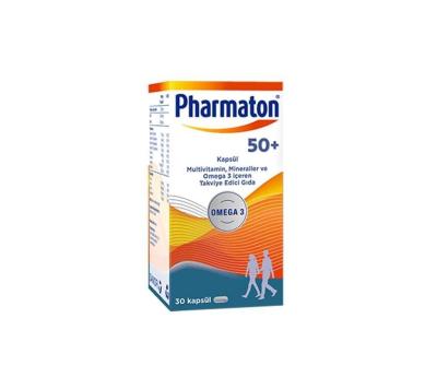 Pharmaton 50 Plus Multivitamin - Omega-3 & Vitamins | 30 Capsules