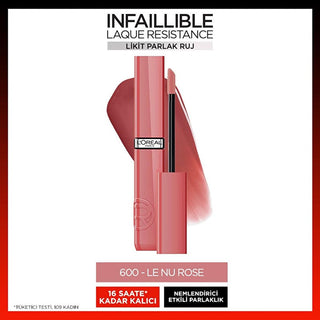 L'Oreal Paris Infaillible Le Nu Rose Liquid Lipstick: 16H Hydration & Intense Glossy Shine | Long-Lasting, Non-Sticky Formula L'Oreal Le Nu Rose Liquid Lipstick | 16H Shine & Hydration Liquid lipstick, Glossy lipstick, Long-lasting lipstick, Hydrating lipstick, Squalane lipstick, Non-sticky lipstick, High shine lip color, Intense color lipstick, Loreal lipstick, Le Nu Rose lipstick, Lipstick, Lip color, Makeup, Cosmetics, Beauty, Long wear lipstick, Hydrating lip color, Squalane lip care, Non-sticky lip col