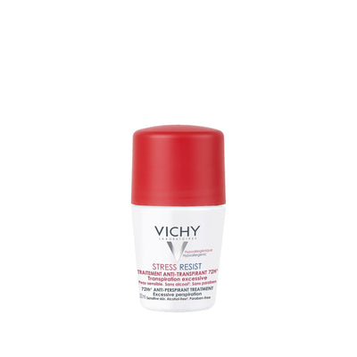 Vichy Stress Resist 72H Antiperspirant Roll-On Deodorant for Women: Gentle, Long-Lasting Odor & Sweat Protection for Sen