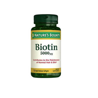 Nature's Bounty Biotin 5000 mcg 72 Capsules
