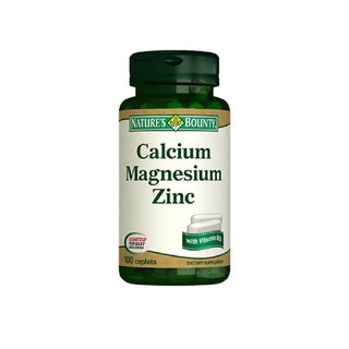 Nature's Bounty Calcium Magnesium Zinc + D3 100 Tablets | Dietary Supplement