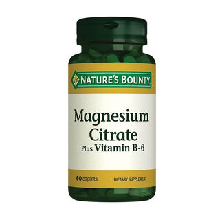 Nature's Bounty Magnesium Citrate Plus Vitamin B-6 60 Caplets