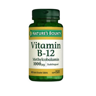 Nature's Bounty Vitamin B12 Methylcobalamin 1000 mcg 60 Sublingual Tablets