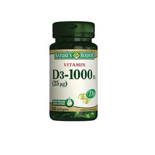Nature's Bounty Vitamin D3 1000 IU 100 Soft Capsules