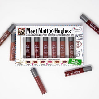 theBalm Meet Matte Hughes Special Delivery Lipstick Set: 6 Nude Liquid Lipsticks, Long-Lasting & Smudge-Proof Formula theBalm Meet Matte Hughes: Nude Liquid Lipstick Set liquid lipstick set, matte lipstick nude, long lasting lipstick, smudge proof lipstick, theBalm lipstick, mini lipstick set, nude lipstick set, makeup gift set, lipstick sampler, Meet Matte Hughes, lipstick set, matte lipstick, nude lipstick, long lasting, smudge proof, theBalm, mini lipstick, makeup gift, lipstick sampler, lip color, lip m