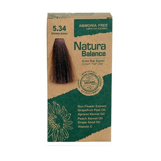 Natura Balance Chocolate Brown Cream Hair Dye 5.34 - Ammonia-Free, Natural Oil Infused for Gentle, Radiant at Home Hair Color Natura Balance Chocolate Brown Hair Dye - Ammonia-Free Color ammonia-free hair dye, chocolate brown hair dye, cream hair dye, natural oil hair dye, hair dye with sunflower oil, at home hair color, hair coloring kit, hair dye chocolate coffee 5.34, hair dye, hair color, chocolate hair, brown hair dye, ammonia free, natural oils, sunflower oil, grapefruit oil, apricot oil, peach oil, g