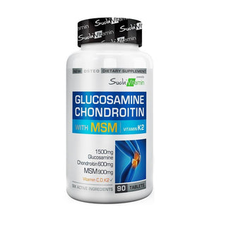 Suda Vitamin Glucosamine Chondroitin with MSM Vitamin K2 90 Tablets - Joint Health & Wellness Supplement Suda Vitamin Glucosamine Chondroitin MSM - Joint Health Supplement Glucosamine Chondroitin MSM, Joint Health Supplement, Vitamin K2 Dietary Supplement, Joint Support Tablets, Dietary Supplement for Joint Pain, Joint Health Support, Wellness Supplement, Dietary Supplement, Suda Vitamin, Health and Wellness, Joint Pain Relief, Mobility Support