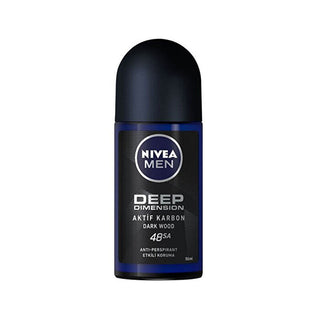 Nivea Men Deep Dimension Roll-On Deodorant 50ml - Long Lasting Protection for Men