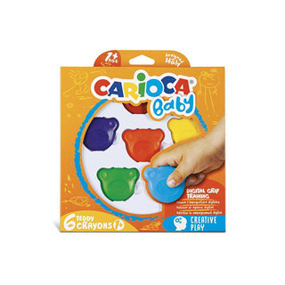 Carioca Teddy Bebek Crayons for Toddlers - 6 Non-Toxic Wax Crayons for Kids Aged 1+ Year Carioca Teddy Bebek Crayons for Toddlers - Non-Toxic & Safe Crayons for toddlers, Non-toxic crayons, Wax crayons for children, Art supplies for kids, Carioca Teddy Bebek Crayons, Toddler art supplies, Safe crayons for children, Educational art materials, Creative play for kids, Emotional intelligence toys