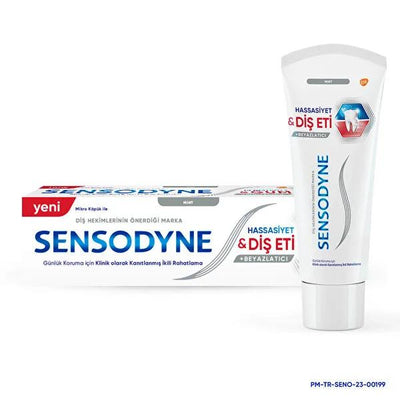 Sensodyne Sensitivity & Gum Powerful Relief Toothpaste - Clinically Proven for Sensitive Teeth, Gum Health, & Plaque Rem