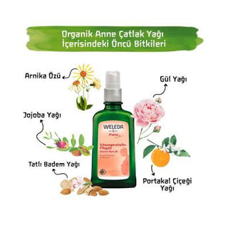 Weleda Stretch Mark Oil for Pregnancy - Natural Stretch Mark Prevention, 3.38 fl oz Weleda Stretch Oil for Pregnancy - Natural & Effective stretch mark oil, pregnancy skincare, natural stretch mark prevention, Weleda Mama Anne Çatlak Yağı, pregnancy stretch oil, natural skincare, expectant mothers, stretch mark prevention, chemical-free, hypoallergenic, Almond oil, Wheat germ oil, Jojoba, Arnica extract