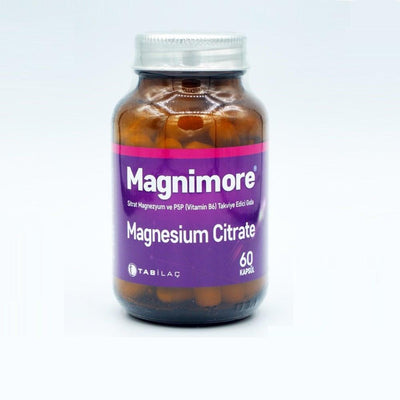 Magnimore Magnesium Citrate P5P Supplement - 60 Capsules, Vitamin B6, Magnesium Deficiency Support