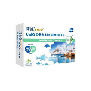 Wellcare UniQ Omega-3 Dietary Supplement - High DHA Fish Oil Capsules, Gluten-Free, Sugar-Free - Supports Heart & Brain Health Wellcare UniQ Omega-3: High DHA Fish Oil for Heart & Brain Omega-3 supplement, DHA supplement, Fish oil capsules, Gluten-free dietary supplement, Sugar-free health product, Heart health support, Brain health support, Dietary supplement, Wellness product, Health-conscious, Adults, Dietary restrictions, Gluten-free, Sugar-free, Omega-3 fatty acids, Fish oil, Cardiovascular health