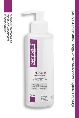 dermoskin intensive moisturizing cream 230ml, detailed view of dermoskin moisturizing ingredients Dermoskin Intensive Moisturizing Cream - Deep Hydration | 230ml Dermoskin Intensive Moisturizing Cream - 230ml dermoskin, moisturizer, sensitive-skin, intensive-care, natural-ingredients, hydration, daily-use, skincare, ai-generated, cream
