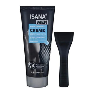 Isana Men Hair Removal Cream for All Skin Types - Vegan, Shea Butter, 5.07 fl oz Isana Men Hair Removal Cream - Vegan & Gentle on Skin hair removal cream, vegan hair removal, shea butter hair removal cream, men's grooming, hair removal for all skin types, cruelty-free grooming, eco-friendly cosmetics, smooth skin, men's skincare, personal care, grooming essentials