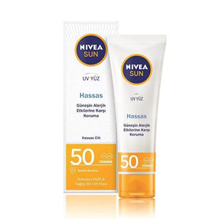 Nivea Sun Sensitive Skin Soothing Moisturizing Face Sunscreen Cream SPF 50 - Non-Greasy, Dermatologically Tested, 1.69 fl oz Nivea Sun Face Cream SPF 50 - Sensitive Skin Sunscreen sunscreen face cream, SPF 50 face sunscreen, moisturizing sunscreen, sensitive skin sunscreen, Nivea Sun face cream, non-greasy sunscreen, dermatologically tested, daily sun protection, UVA protection, facial skincare, sun care, sensitive skin care