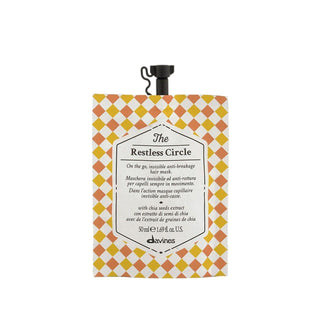 Davines Restless Circle Hair Care Mask - Nourishing Split End Preventer for Damaged Hair, 1.69 fl oz Davines Restless Circle Hair Mask for Split Ends hair care mask, split end preventer, Davines Restless Circle, hair repair treatment, nourishing hair mask, hair care, damaged hair, fragile hair, hair maintenance, hair repair, travel size hair care, cosmetic hair products