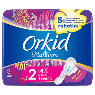 Orkid Platinum Winged Hygienic Pads for Women - Comfort & Protection, 7 Count Orkid Platinum Hygienic Pads - Comfort & Protection Hygienic pads, Menstrual protection, Orkid Platinum, Winged sanitary pads, Leakage protection sanitary products, Women's health, Menstrual hygiene, Sanitary products, Feminine care, Comfortable sanitary pads, Advanced menstrual protection, Odor control sanitary pads
