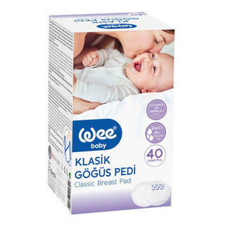 Wee Baby Disposable Breast Pads - 40 Count, Silky Soft & Breathable Nursing Pads for Breastfeeding Mothers Wee Baby Breast Pads - Comfortable Nursing Pads breast pads, nursing pads, breastfeeding accessories, disposable breast pads, absorbent breast pads, Wee Baby, breastfeeding mothers, new mothers, comfort, hygiene, skin care, maternity products